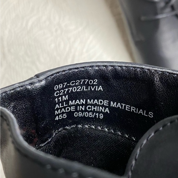 Cliffs by WHITE MOUNTAIN Black Combat Boots with Lace-up Design and Chunky Heel - Picture 7 of 8